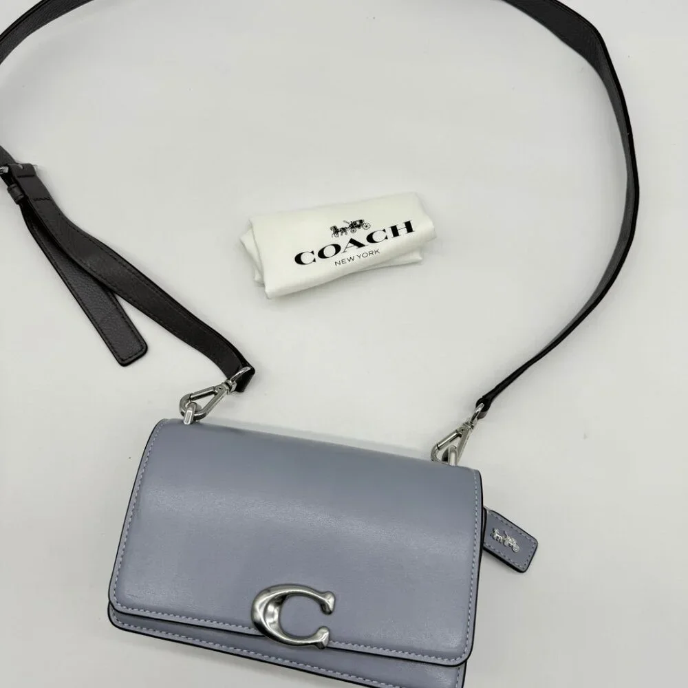 COACH Bandit Luxe full grain leather crossbody bag- Blue - Picture 12 of 13